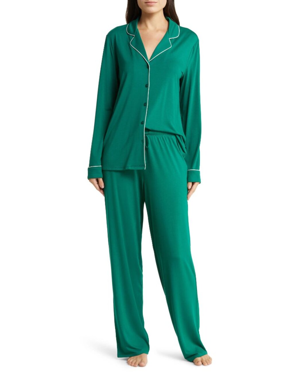 Nordstrom NWT Moonlight Eco Pajamas In Green Evergreen size XS